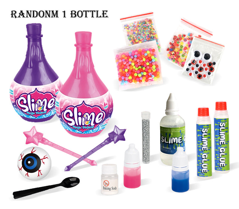 Personalized Funny Stress Relief Kid Diy Crystal Slime Making Kit Diy Toy Set Accessories Toy Funny Gift Set For Girls Boys Toys Kids Kits Art Craft Aged 6+ one bottle supplied