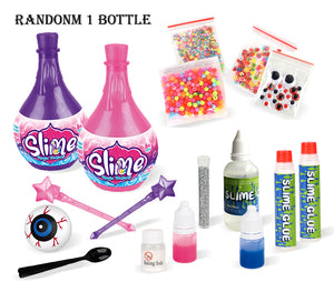 Personalized Funny Stress Relief Kid Diy Crystal Slime Making Kit Diy Toy Set Accessories Toy Funny Gift Set For Girls Boys Toys Kids Kits Art Craft Aged 6+ one bottle supplied