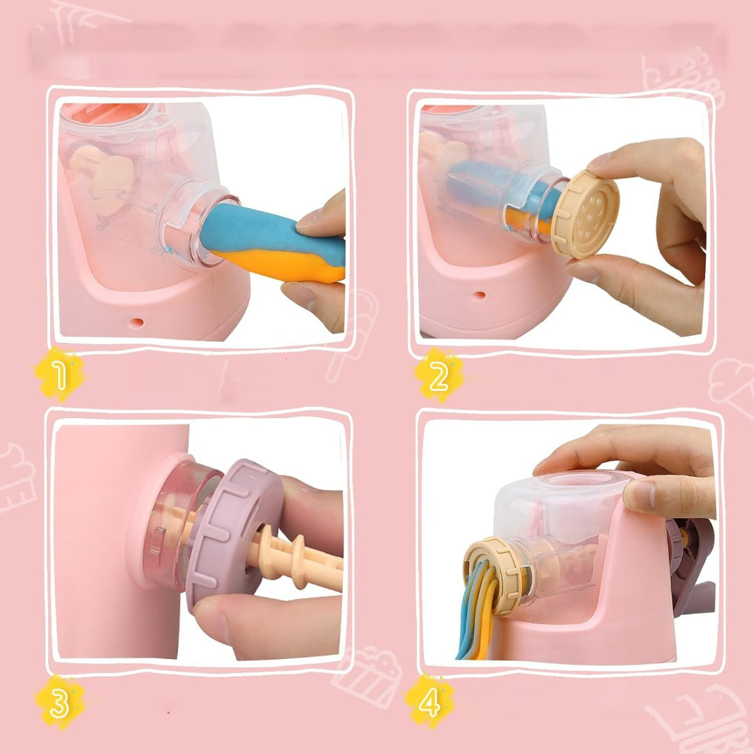 COO11 Set of 3 pack Kids DIY Ice Cream Themed Playdough Cutters Set & Clay Molds Rollers Molds Accessories Color Mud Art & Craft Educational Toys Gift Age 5+ (120 PCS Combo)