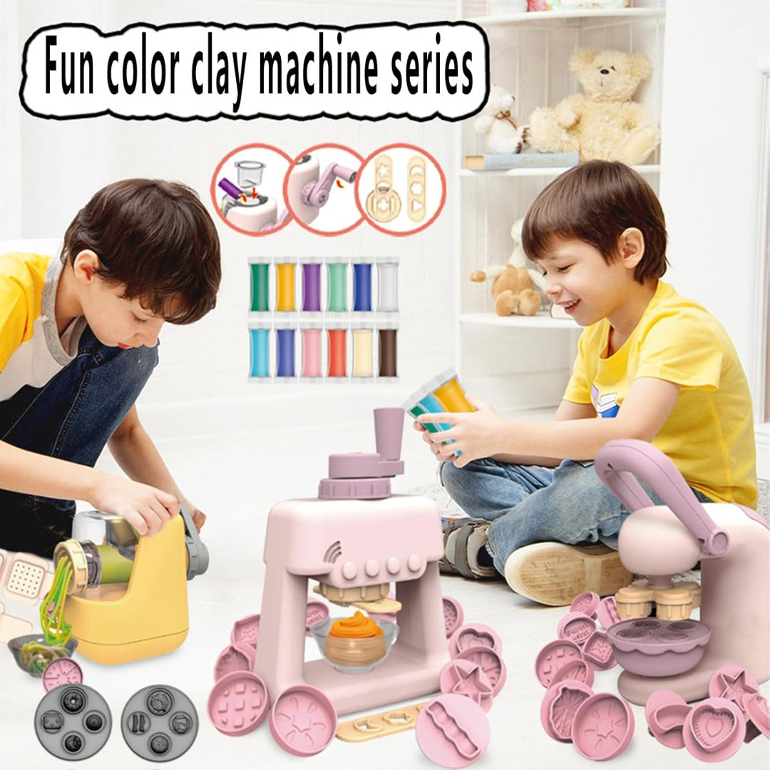 COO11 Set of 3 pack Kids DIY Ice Cream Themed Playdough Cutters Set & Clay Molds Rollers Molds Accessories Color Mud Art & Craft Educational Toys Gift Age 5+ (120 PCS Combo)