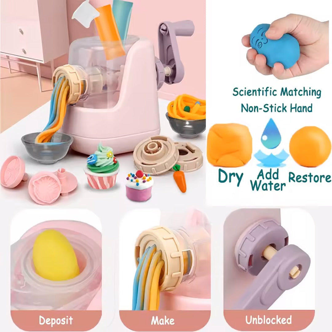 COO11 Set of 3 pack Kids DIY Ice Cream Themed Playdough Cutters Set & Clay Molds Rollers Molds Accessories Color Mud Art & Craft Educational Toys Gift Age 5+ (120 PCS Combo)