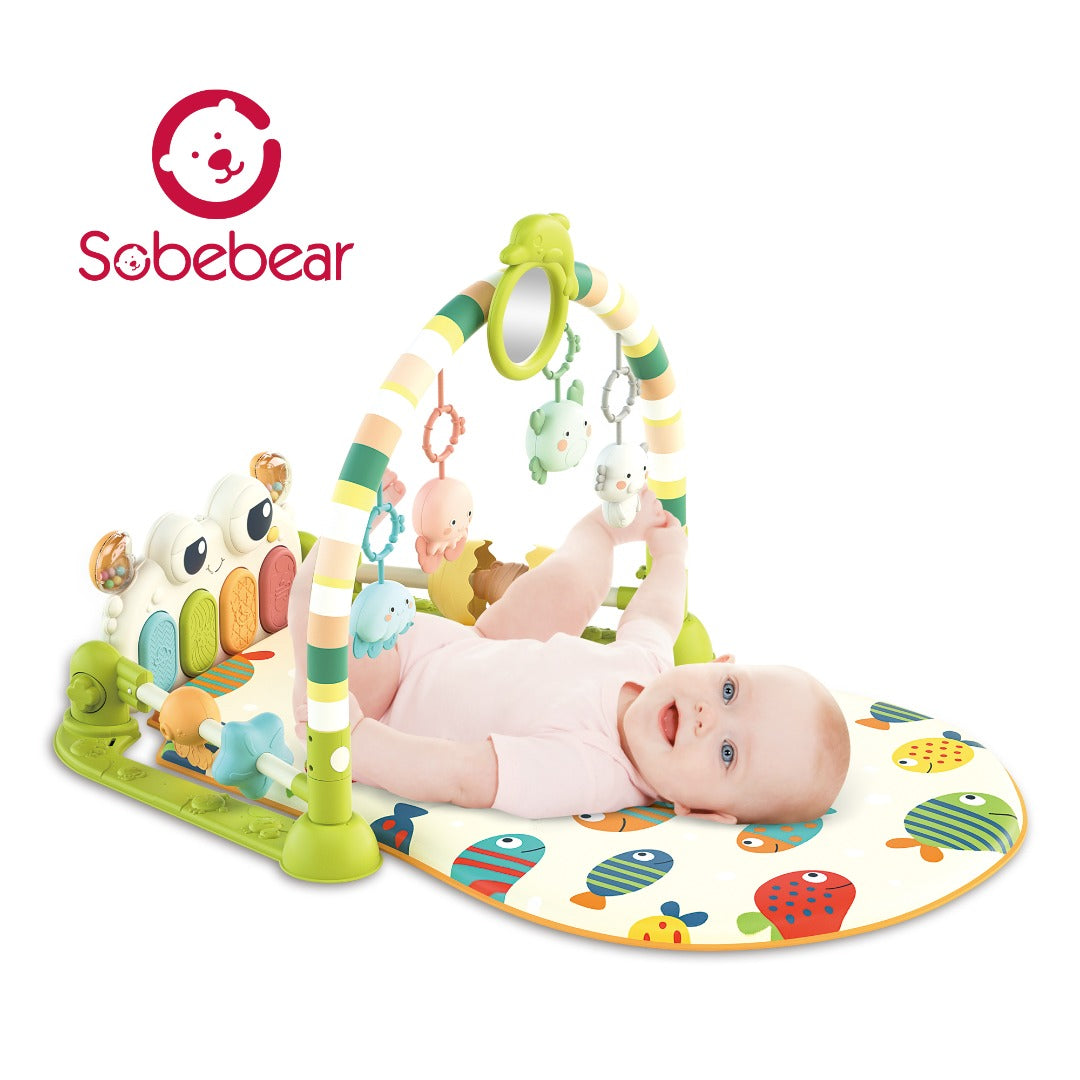 Coo11 Babycare Educational, Fitness Rack, Kick and Play Piano, Gym Activity Center with Music and Lights, Electronic Learning Toys for Infants, Toddlers, Newborn, Girls and Boys Ages 0 to 6 Months