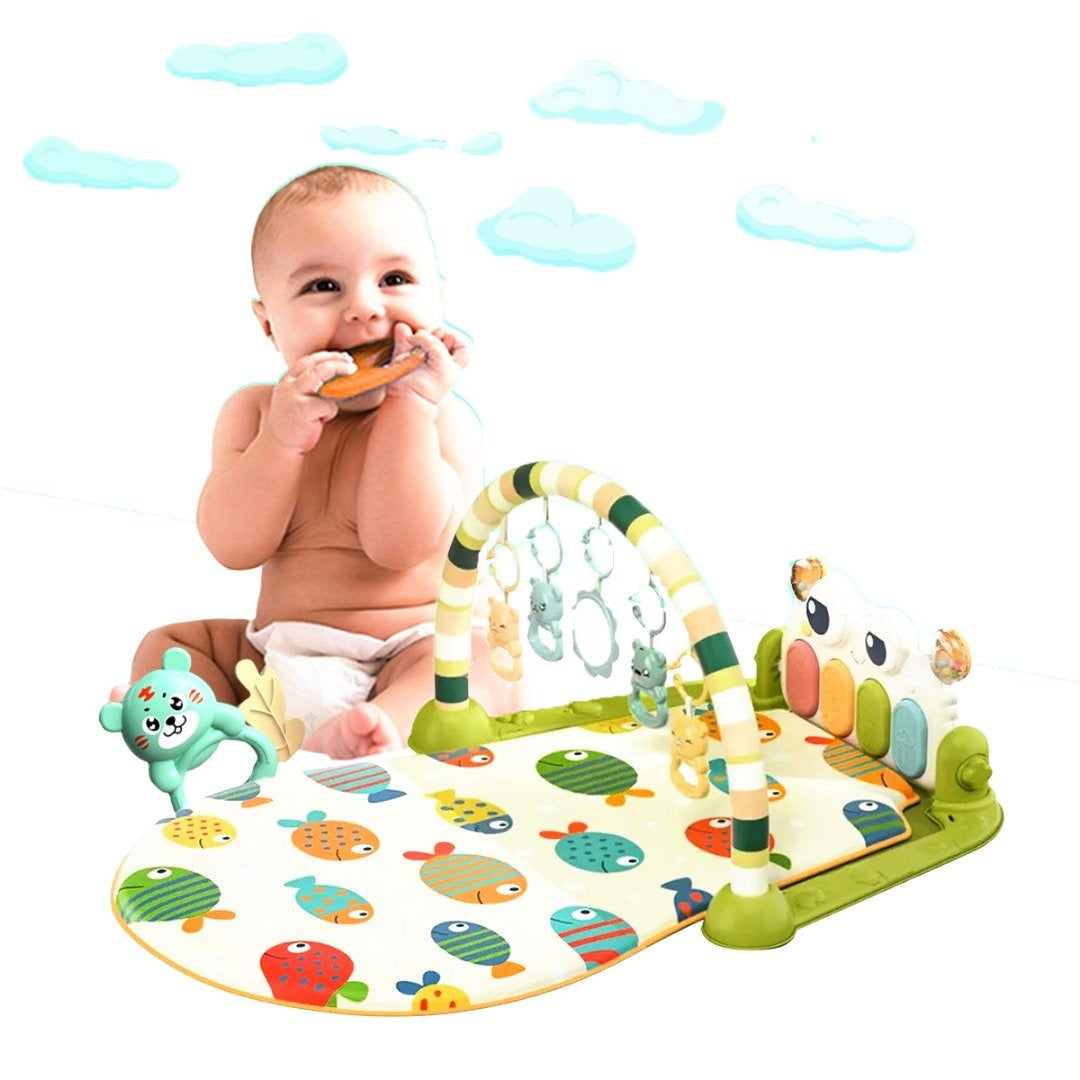 Coo11 Babycare Educational, Fitness Rack, Kick and Play Piano, Gym Activity Center with Music and Lights, Electronic Learning Toys for Infants, Toddlers, Newborn, Girls and Boys Ages 0 to 6 Months