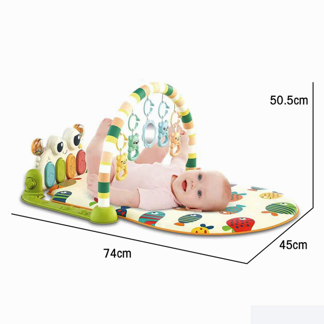 Coo11 Babycare Educational, Fitness Rack, Kick and Play Piano, Gym Activity Center with Music and Lights, Electronic Learning Toys for Infants, Toddlers, Newborn, Girls and Boys Ages 0 to 6 Months