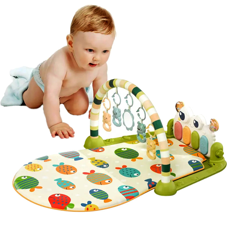 Coo11 Babycare Educational, Fitness Rack, Kick and Play Piano, Gym Activity Center with Music and Lights, Electronic Learning Toys for Infants, Toddlers, Newborn, Girls and Boys Ages 0 to 6 Months
