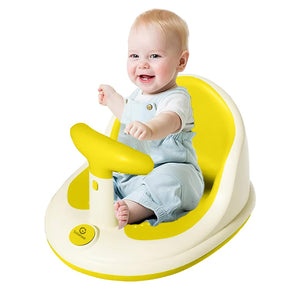 Coo11 InFant Bath Seat|Baby Bath Seat|Secure and ,Non-Slip soft and Comfortable New Born Breathable Rubber Soft with Back Support Chair (Yellow) 6 month and Up