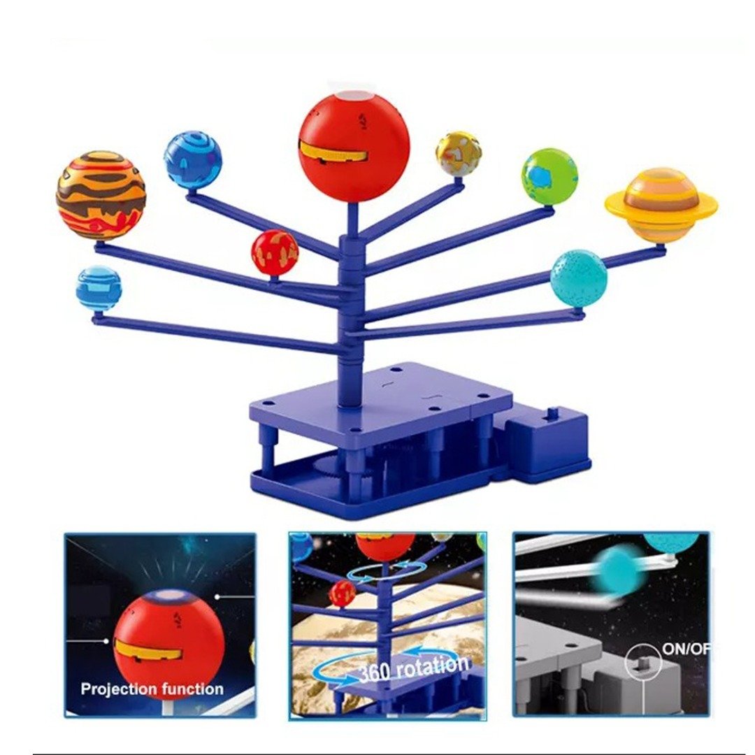 Sobebear Combo Pack- Planets Solar System Science Astronomy Space Planets Exploration Model Platinum Projector Toy with Garden Maze Planter Fun Science STEM Plant Growing for Girls & Boys Age 8+ Year