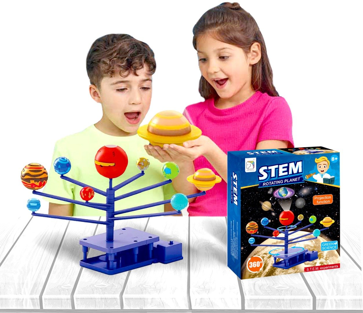 Sobebear Combo Pack- Planets Solar System Science Astronomy Space Planets Exploration Model Platinum Projector Toy with Garden Maze Planter Fun Science STEM Plant Growing for Girls & Boys Age 8+ Year