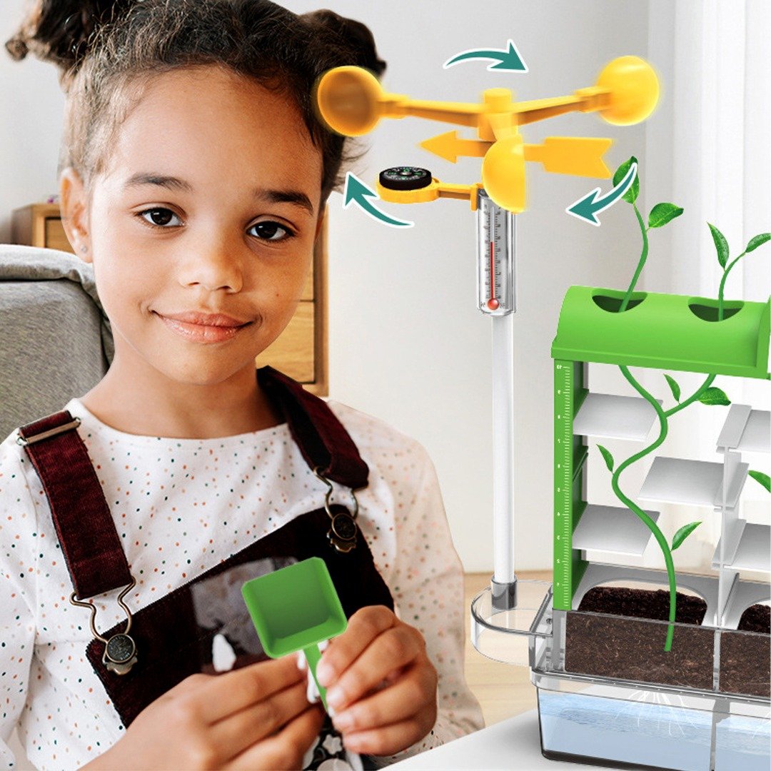 Sobebear Combo Pack- Planets Solar System Science Astronomy Space Planets Exploration Model Platinum Projector Toy with Garden Maze Planter Fun Science STEM Plant Growing for Girls & Boys Age 8+ Year