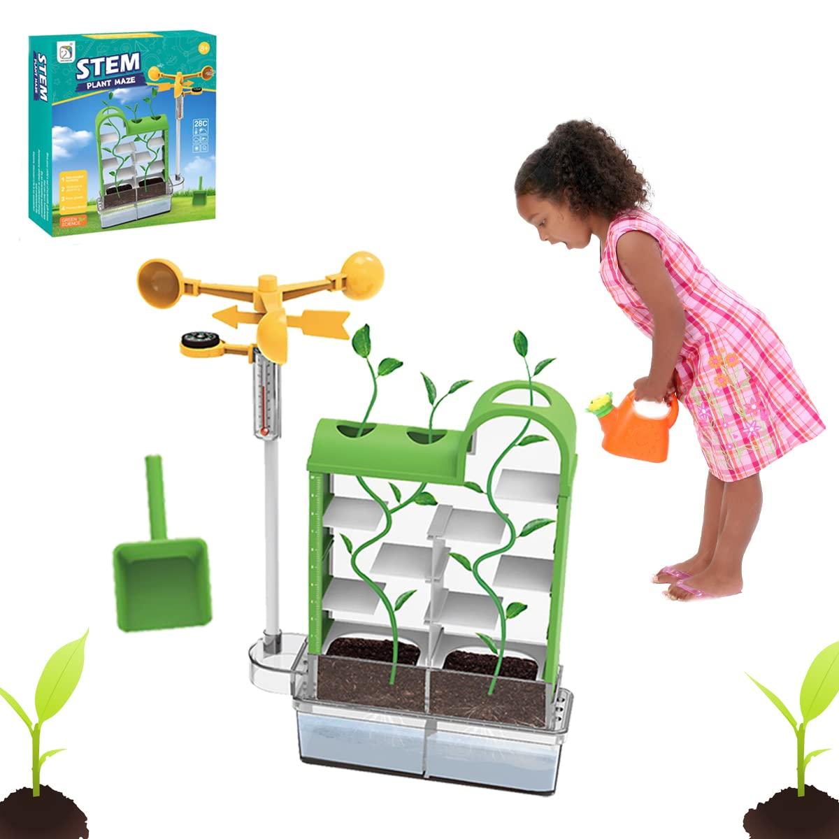 Sobebear Combo Pack- Planets Solar System Science Astronomy Space Planets Exploration Model Platinum Projector Toy with Garden Maze Planter Fun Science STEM Plant Growing for Girls & Boys Age 8+ Year