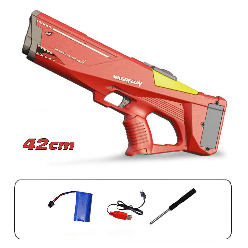 Coo11 42CM Pretend Play Rechargeable Electric Water Gun, Kids Water blaster Squirt Guns Toy Plastic, Outdoor Summer fun Beach Toy Game for Boys, Girls & Adults Pack of 2