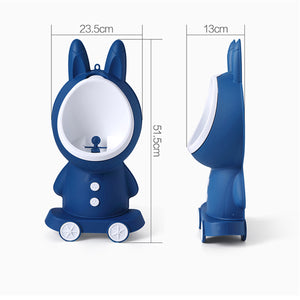 Coo11 Boys Wall-Mounted Rabbit Design Urinal Pot, Toddler Toilet Training Pee Stand, Adjustable Height, Easy to Clean, Lightweight, Convenient for 6 Months to 5 Years kids, Easy to Use