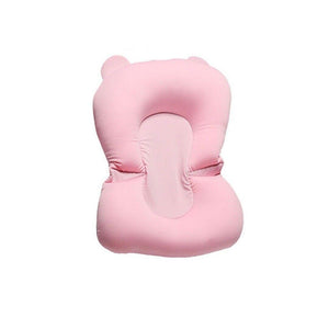 Coo11 Foldable Bath Tub with Bath Cushion pad Non-Slip Safety Belt Foldable Stand and Soft Cushion for Baby and New Born Infants Boy and Girl Anti Slip Base