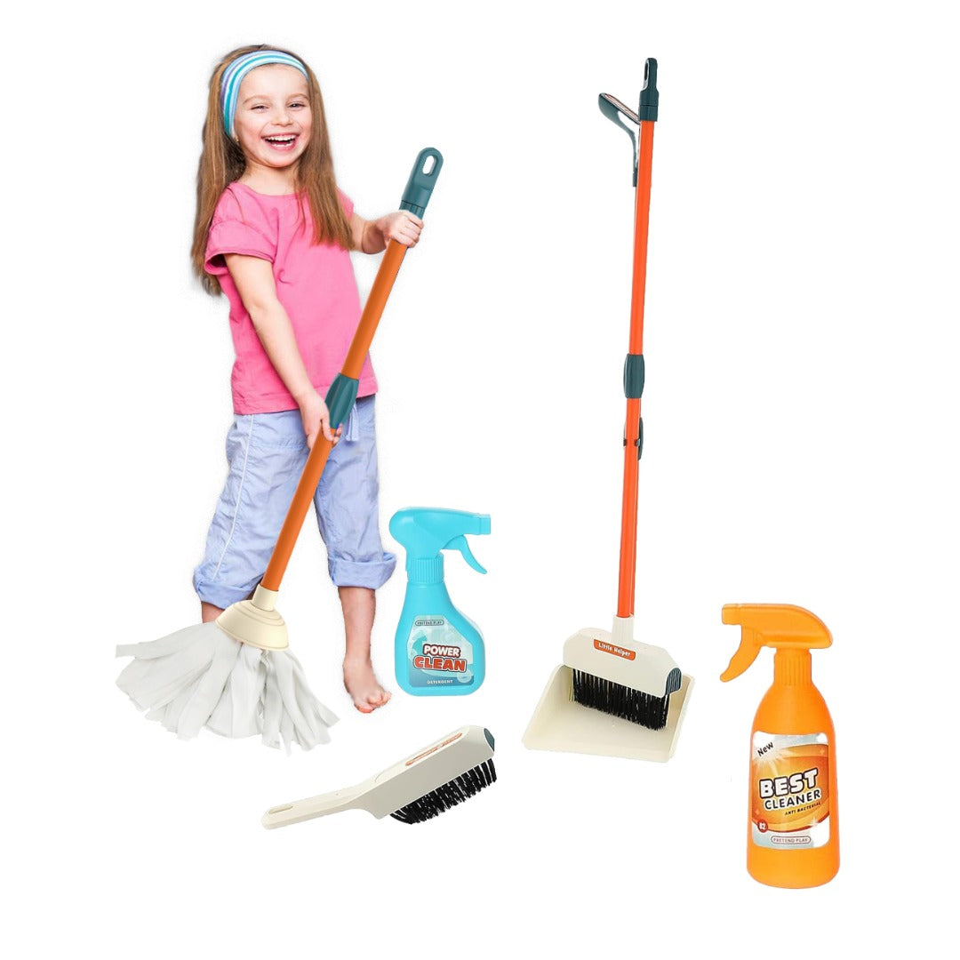 Coo11 Kids 3 in1 Kitchen Housekeeping Vacuum Cleaners and Kitchen Pretend Play Toy Housekeeping Tools Home Cleaning Accessories Toy for Kids 3 Years and Up