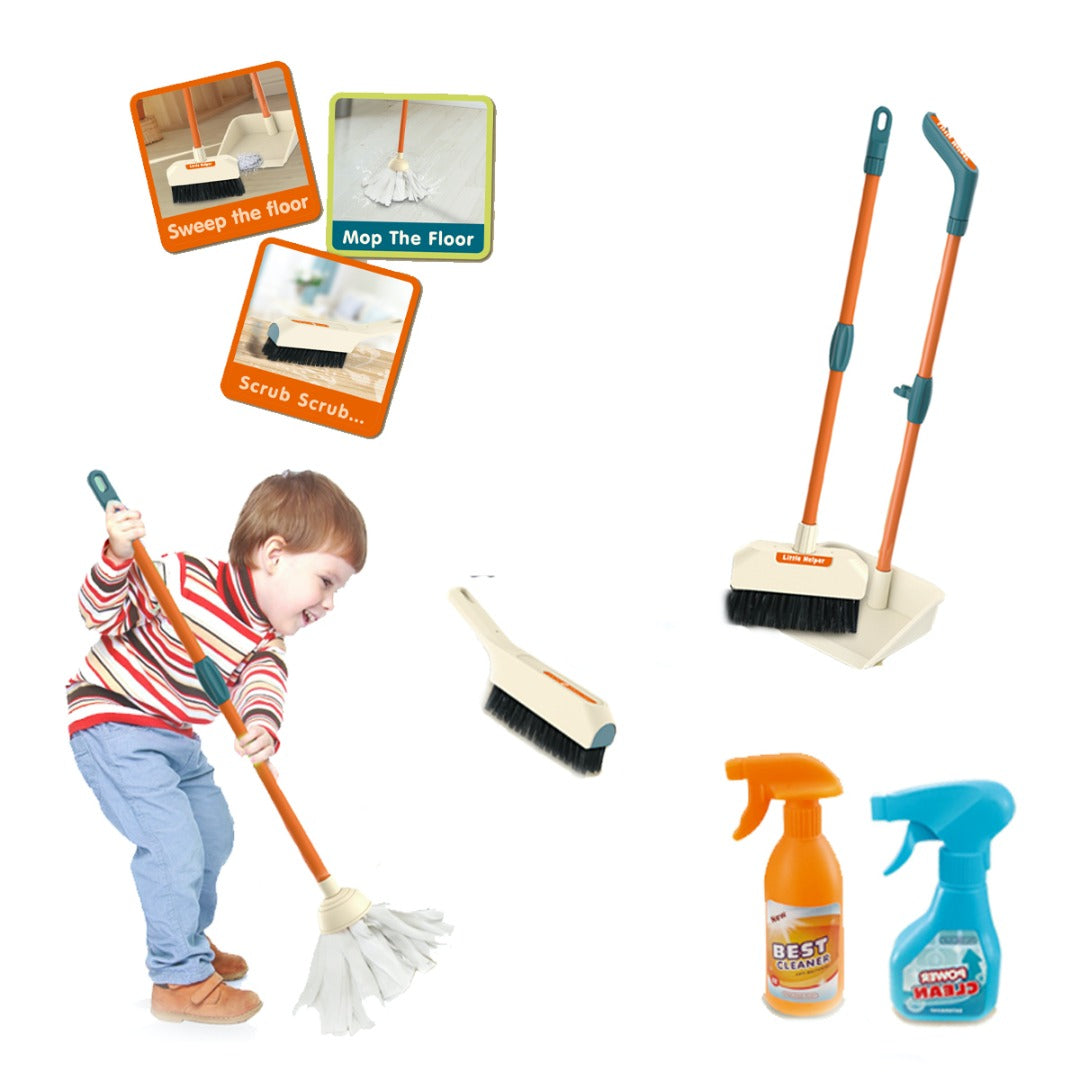 Coo11 Kids 3 in1 Kitchen Housekeeping Vacuum Cleaners and Kitchen Pretend Play Toy Housekeeping Tools Home Cleaning Accessories Toy for Kids 3 Years and Up