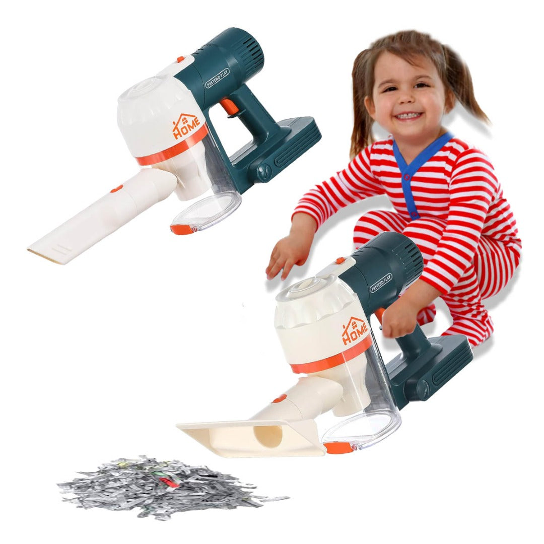 Coo11 Kids 3 in1 Kitchen Housekeeping Vacuum Cleaners and Kitchen Pretend Play Toy Housekeeping Tools Home Cleaning Accessories Toy for Kids 3 Years and Up