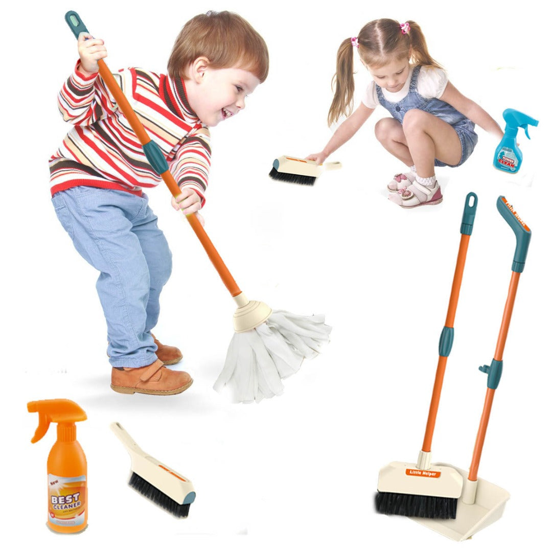 Coo11 Kids 3 in1 Kitchen Housekeeping Vacuum Cleaners and Kitchen Pretend Play Toy Housekeeping Tools Home Cleaning Accessories Toy for Kids 3 Years and Up