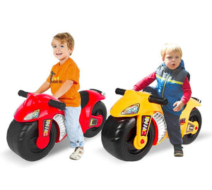Sobebear Combo Pack-Off Road Motorcycle Ride On Bike with Squishy Sand Art & Craft Set for Toddlers, Colorful Sensory Clay with Push-On Motor Bike Walker, Children Craft Set & Broad Tire Walker Bike