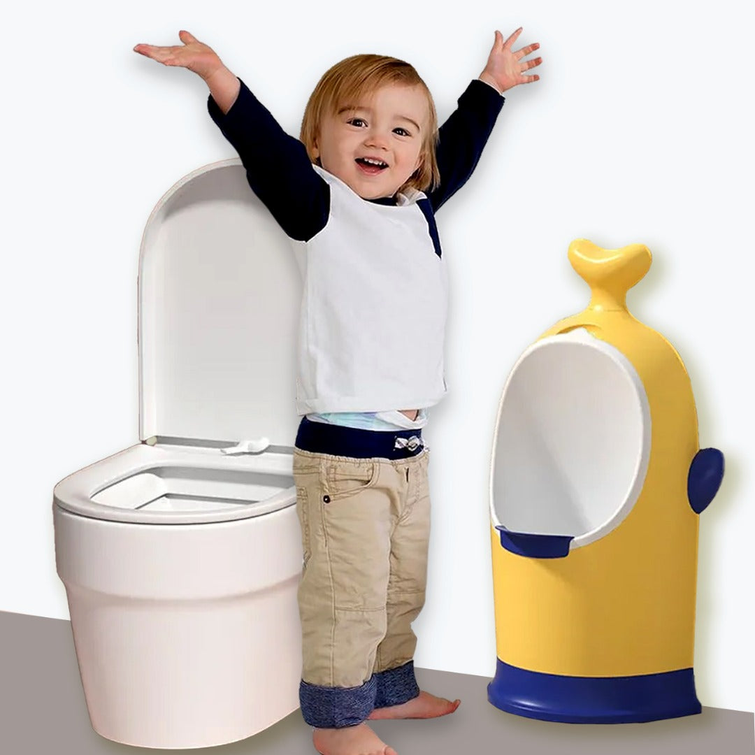 Coo11 Urinal for Toddlers Wall Mounted Stand Up Potty Urinal toilet Adjustable Height Whale Design Baby Urinal Pot, Toilet Training Pee Stand, Easy to Clean, Convenient for 1 year & Above (Yellow)