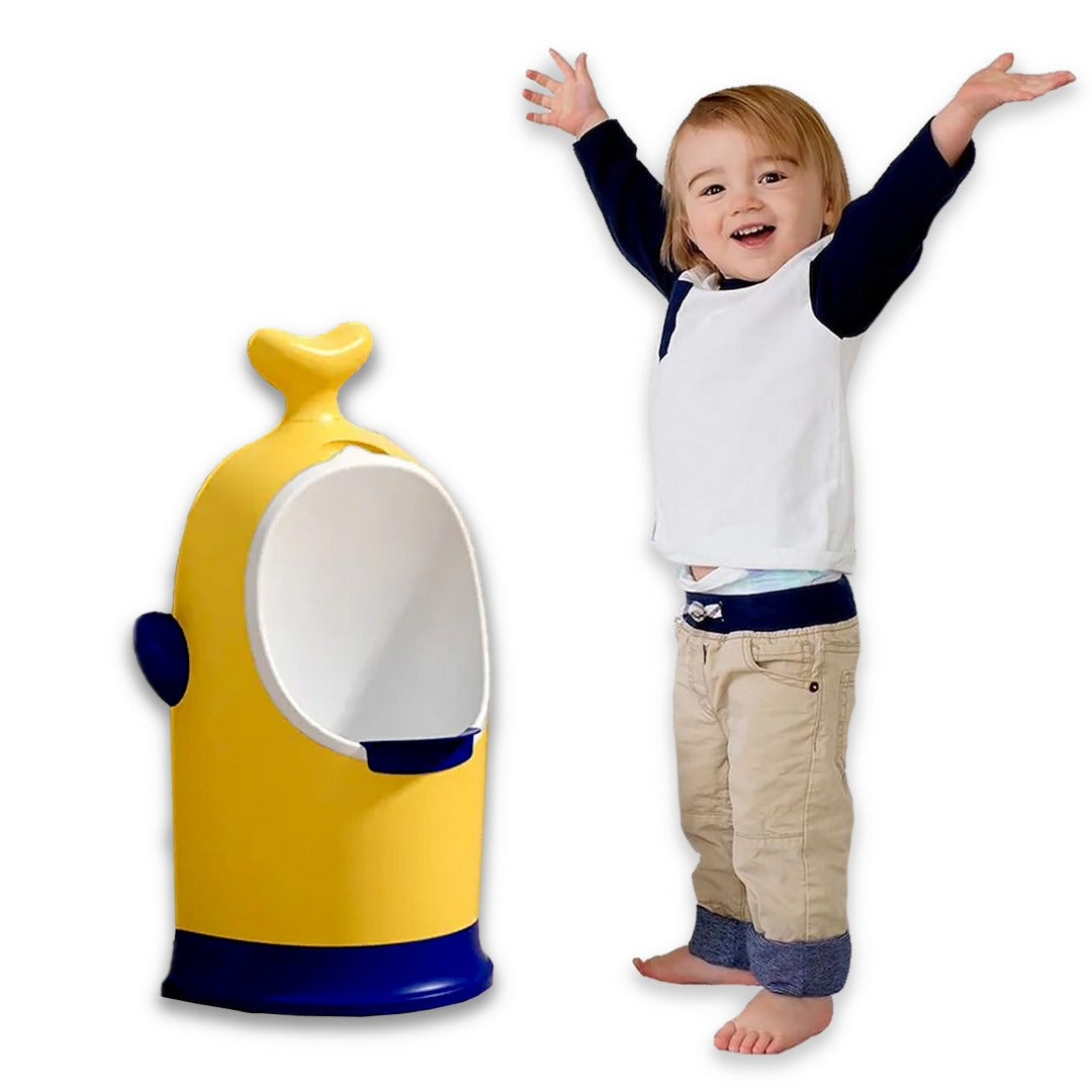 Coo11 Urinal for Toddlers Wall Mounted Stand Up Potty Urinal toilet Adjustable Height Whale Design Baby Urinal Pot, Toilet Training Pee Stand, Easy to Clean, Convenient for 1 year & Above (Yellow)