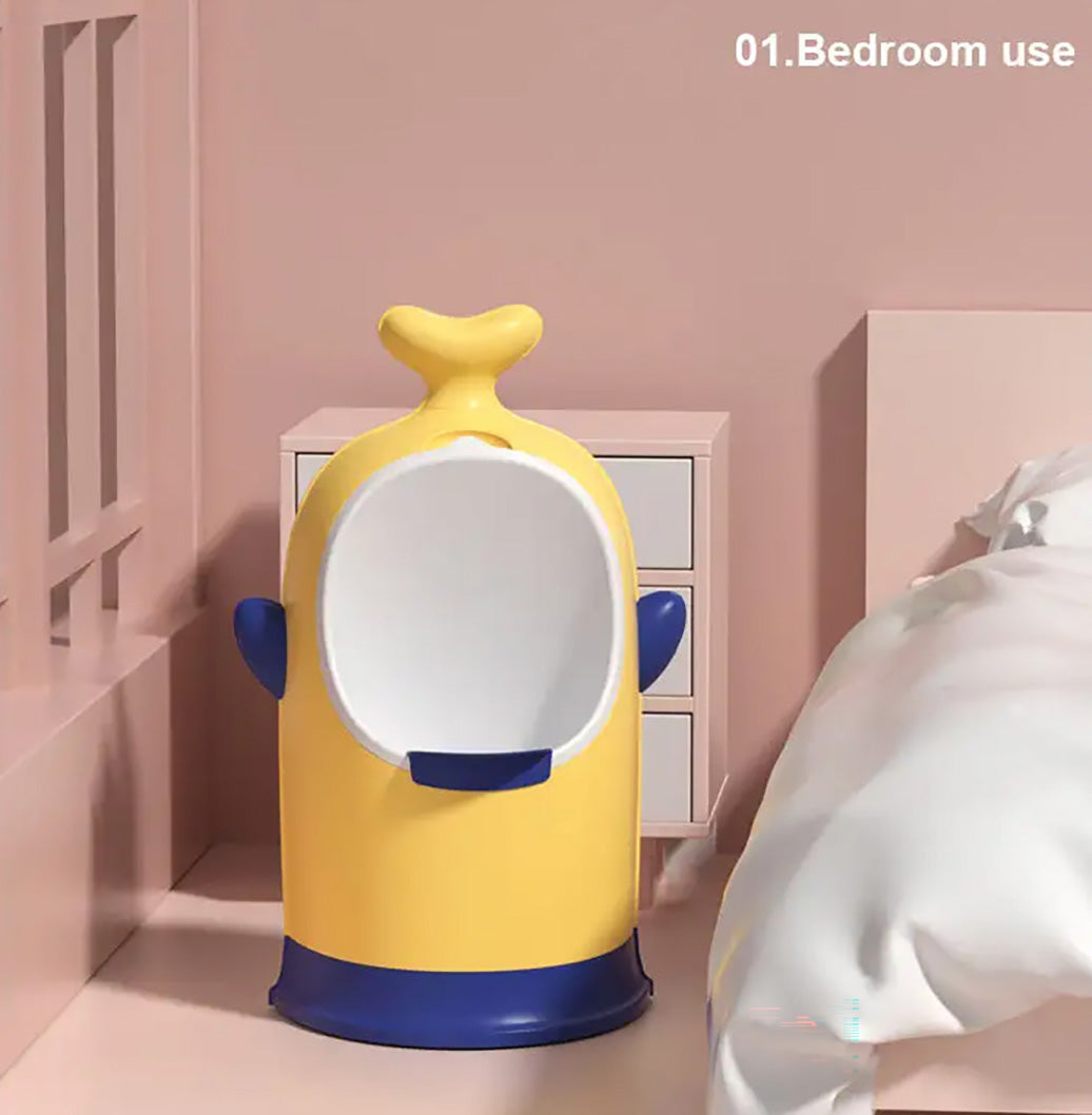 Coo11 Urinal for Toddlers Wall Mounted Stand Up Potty Urinal toilet Adjustable Height Whale Design Baby Urinal Pot, Toilet Training Pee Stand, Easy to Clean, Convenient for 1 year & Above (Yellow)