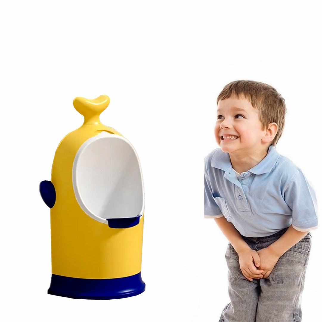 Coo11 Urinal for Toddlers Wall Mounted Stand Up Potty Urinal toilet Adjustable Height Whale Design Baby Urinal Pot, Toilet Training Pee Stand, Easy to Clean, Convenient for 1 year & Above (Yellow)