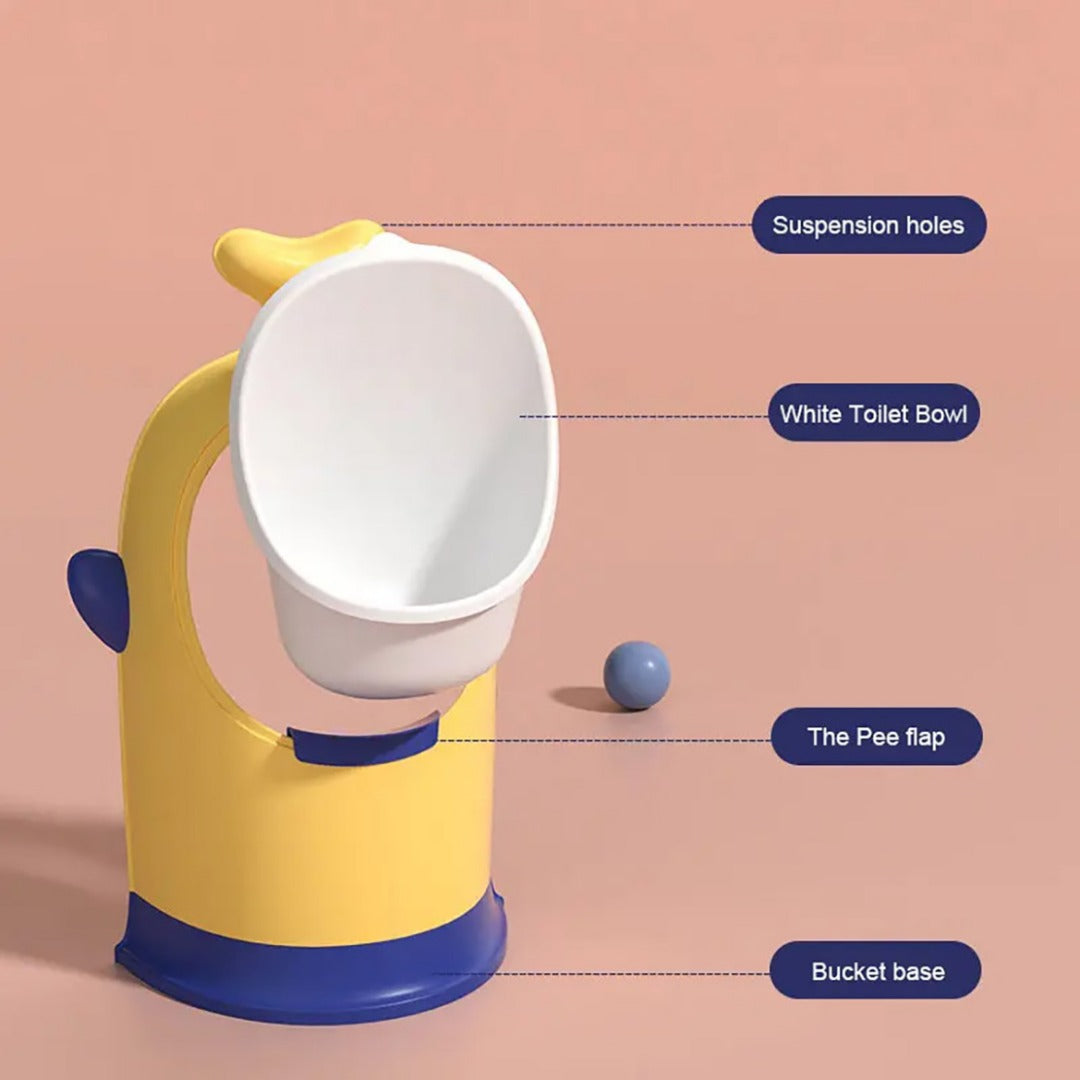 Coo11 Urinal for Toddlers Wall Mounted Stand Up Potty Urinal toilet Adjustable Height Whale Design Baby Urinal Pot, Toilet Training Pee Stand, Easy to Clean, Convenient for 1 year & Above (Yellow)