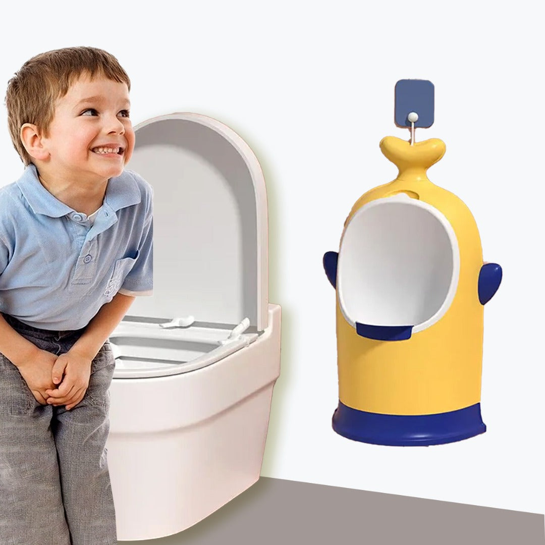 Coo11 Urinal for Toddlers Wall Mounted Stand Up Potty Urinal toilet Adjustable Height Whale Design Baby Urinal Pot, Toilet Training Pee Stand, Easy to Clean, Convenient for 1 year & Above (Yellow)