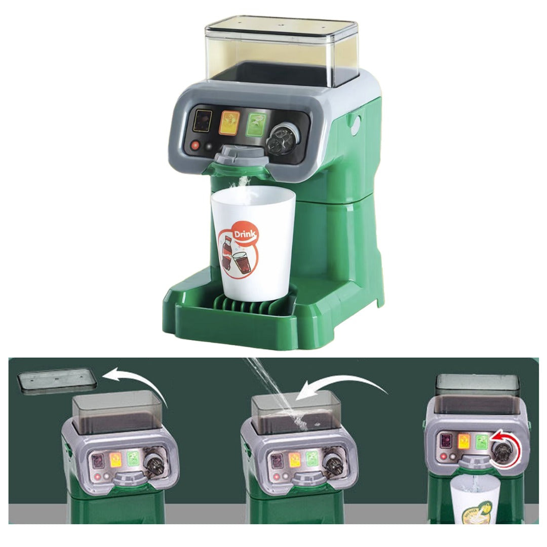 Coo11 Kids Pretending Fast Food Toys Set of 35 PCS with Variety of Foods Burger, Chicken, Water Machine, Credit Card Machine, Cash Counter with Sound and Lighting for Boys and Girls