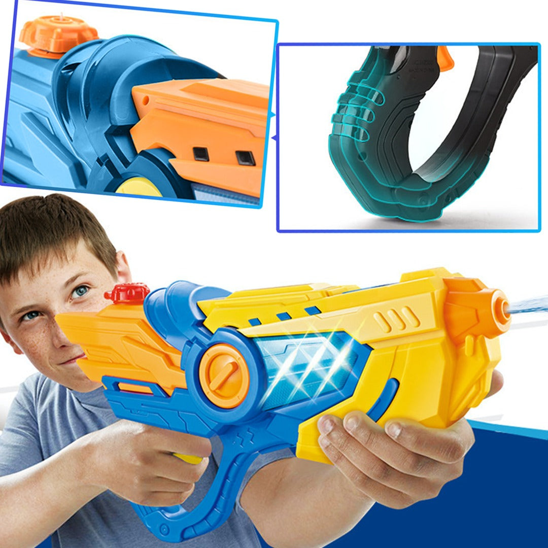 Coo11 45CM Kids Electric Water Gun, Powerful Water Pistol with 600ml Large Capacity, 33ft Long Range, Cool LED Light Leak-Proof, Water Blaster Gun for Summer Pool Party Beach (Blue)
