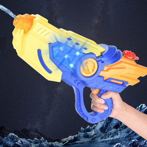 Coo11 45CM Kids Electric Water Gun, Powerful Water Pistol with 600ml Large Capacity, 33ft Long Range, Cool LED Light Leak-Proof, Water Blaster Gun for Summer Pool Party Beach (Blue)