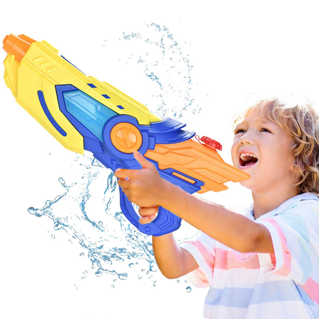 Coo11 45CM Kids Electric Water Gun, Powerful Water Pistol with 600ml Large Capacity, 33ft Long Range, Cool LED Light Leak-Proof, Water Blaster Gun for Summer Pool Party Beach (Blue)