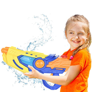 Coo11 45CM Kids Electric Water Gun, Powerful Water Pistol with 600ml Large Capacity, 33ft Long Range, Cool LED Light Leak-Proof, Water Blaster Gun for Summer Pool Party Beach (Blue)