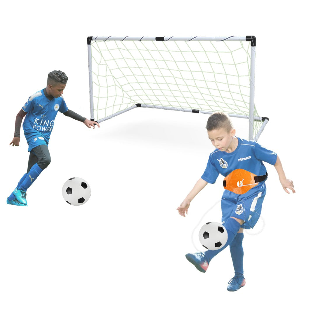 Coo11 Kids Soccer Training with Football Net Play Set Stand for Garden Training Indoor Outdoor Increase Coordination & Footwork One Goal Net Sport Games