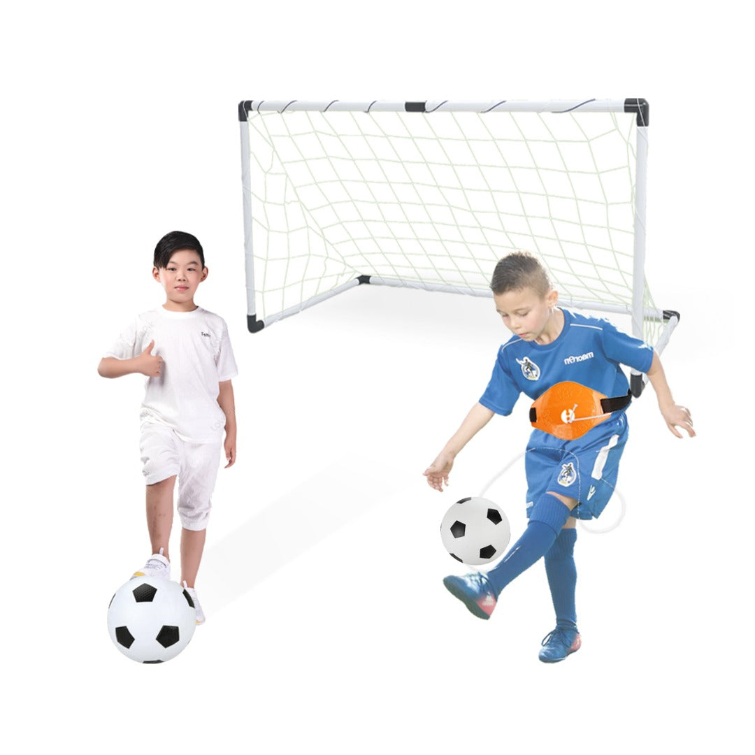 Coo11 Kids Soccer Training with Football Net Play Set Stand for Garden Training Indoor Outdoor Increase Coordination & Footwork One Goal Net Sport Games