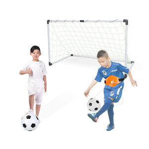 Coo11 Kids Soccer Training with Football Net Play Set Stand for Garden Training Indoor Outdoor Increase Coordination & Footwork One Goal Net Sport Games