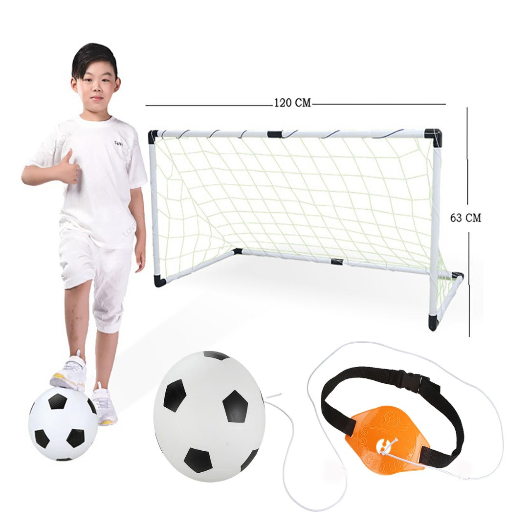 Coo11 Kids Soccer Training with Football Net Play Set Stand for Garden Training Indoor Outdoor Increase Coordination & Footwork One Goal Net Sport Games