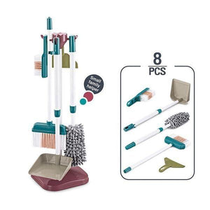 Sobebear Kids Kitchen & Housekeeping Pretend Play Toy, Realistic Mini Home Broom, Brushes, Mops for Role Play, Pretend Household Cleaning Set Educational Toy for Boys & Girls 3+ Years (8 Pcs)