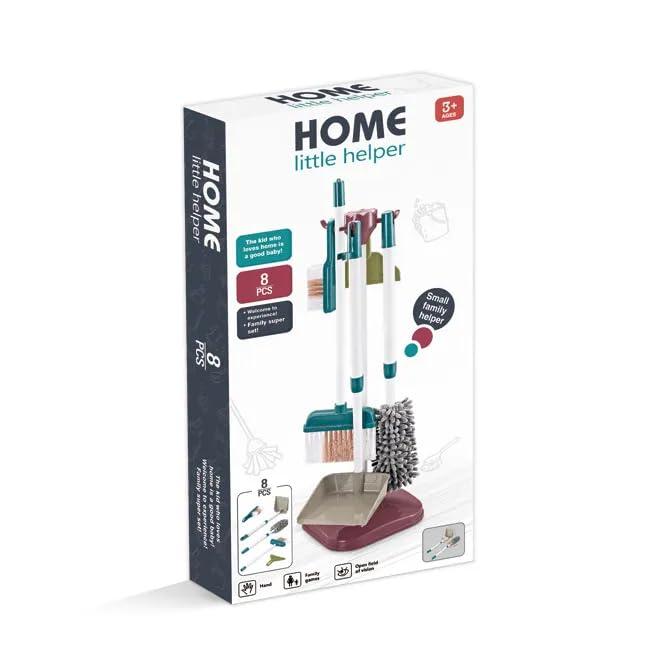 Sobebear Kids Kitchen & Housekeeping Pretend Play Toy, Realistic Mini Home Broom, Brushes, Mops for Role Play, Pretend Household Cleaning Set Educational Toy for Boys & Girls 3+ Years (8 Pcs)