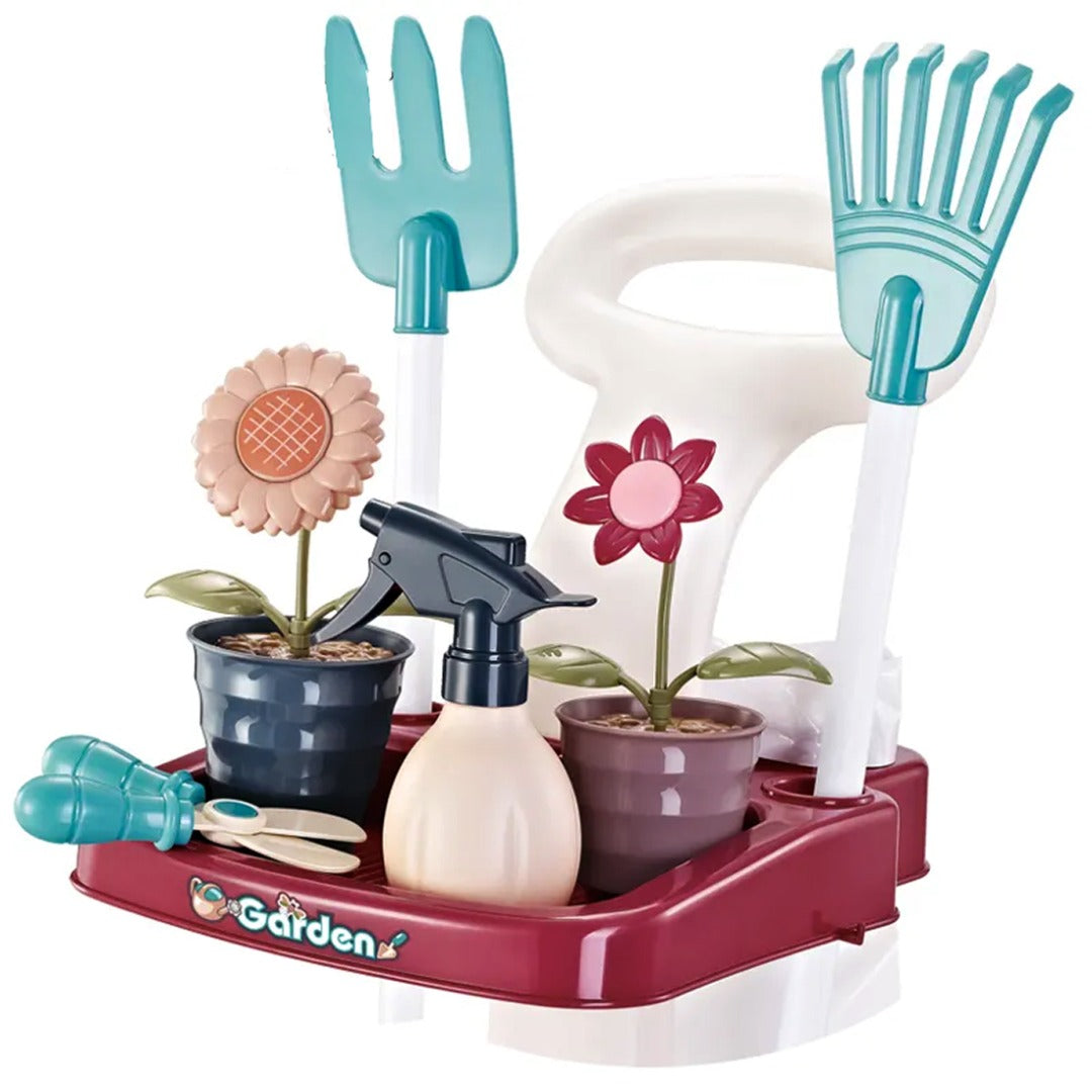 Sobebear Kids Gardening Toy Set, Gardening Tools Set with Realistic Gardening Accessories, Fun, Educational & Learning Game Play Set Perfect for Boys & Girls 3+ Years (Multicolor)