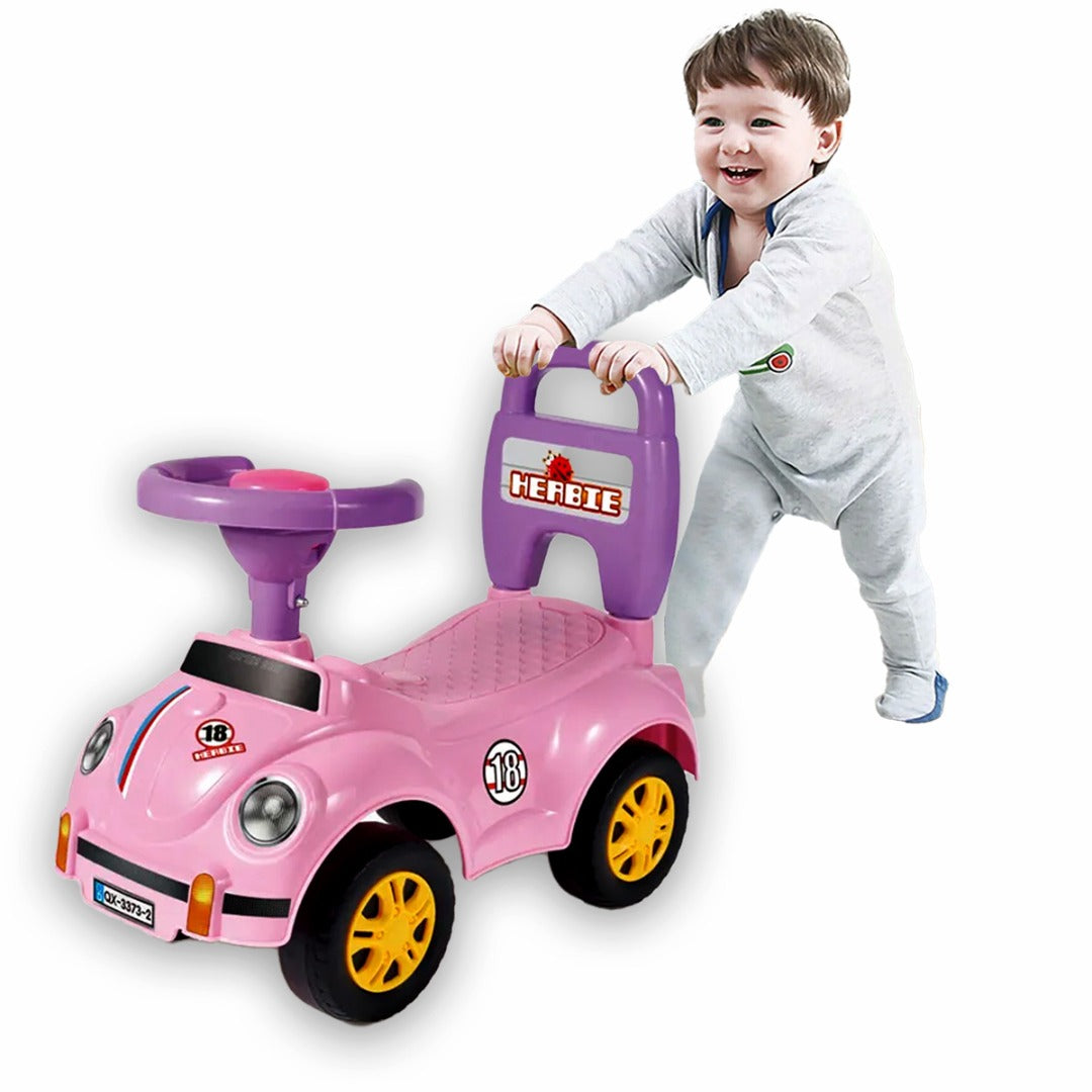 Coo11 Kids Ride-on Push Car 4 Wheel Push Car Fun Animal Design with Music & Sound Toy