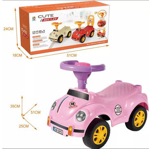 Coo11 Kids Ride-on Push Car 4 Wheel Push Car Fun Animal Design with Music & Sound Toy