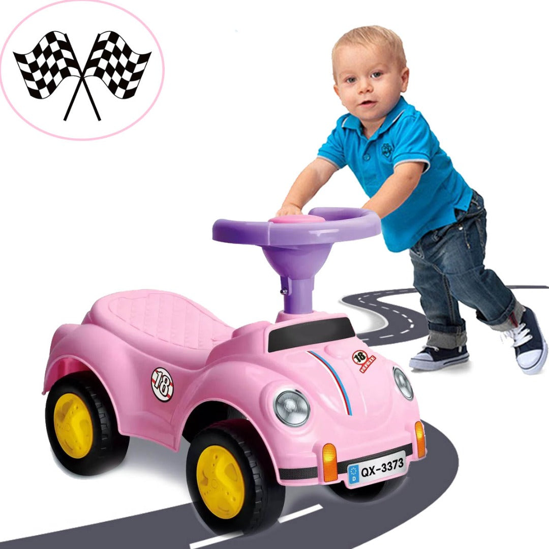 Coo11 Kids Ride-on Push Car 4 Wheel Push Car Fun Animal Design with Music & Sound Toy