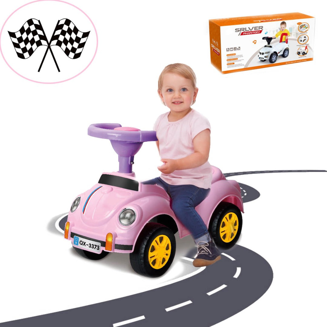 Coo11 Kids Ride-on Push Car 4 Wheel Push Car Fun Animal Design with Music & Sound Toy