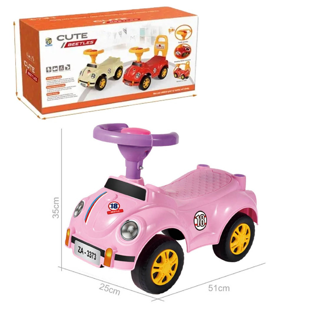 Coo11 Kids Ride-on Push Car 4 Wheel Push Car Fun Animal Design with Music & Sound Toy