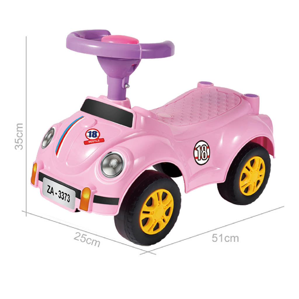 Coo11 Kids Ride-on Push Car 4 Wheel Push Car Fun Animal Design with Music & Sound Toy