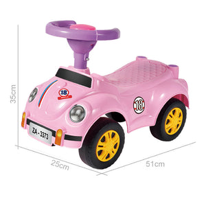 Coo11 Kids Ride-on Push Car 4 Wheel Push Car Fun Animal Design with Music & Sound Toy