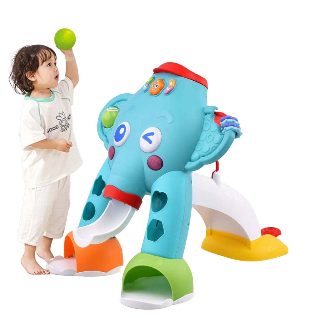Coo11 Kids Ball Popper Puzzel Toy Happy Elephant Play Ball Toy with Light and Sound