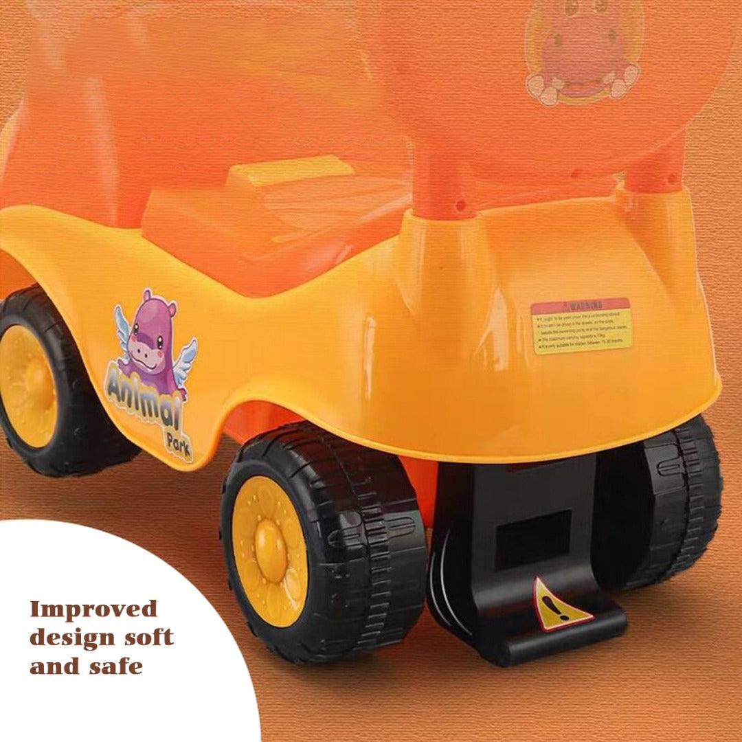 Coo11 Kids Ride-on Push Car 4 Wheel Push Car Fun Animal Design with Music & Sound Toy