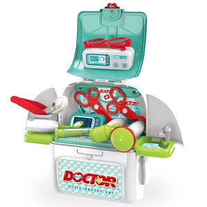 Coo11 2-in-1 Doctor Kit for Kids, Medical Backpack, Improves Skill & Development, Eduaction Fun, Pretend Play Set, Simulation Props, Gift for Boys and Girls, Suitable for 3+